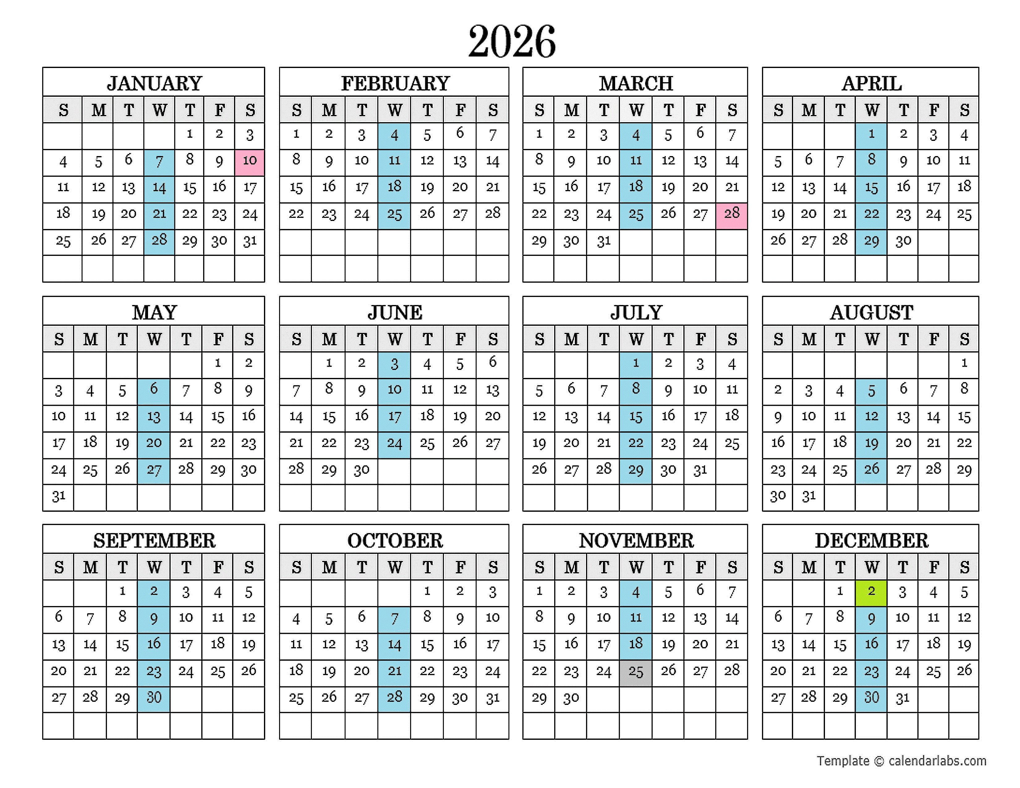 2026 Calendar
